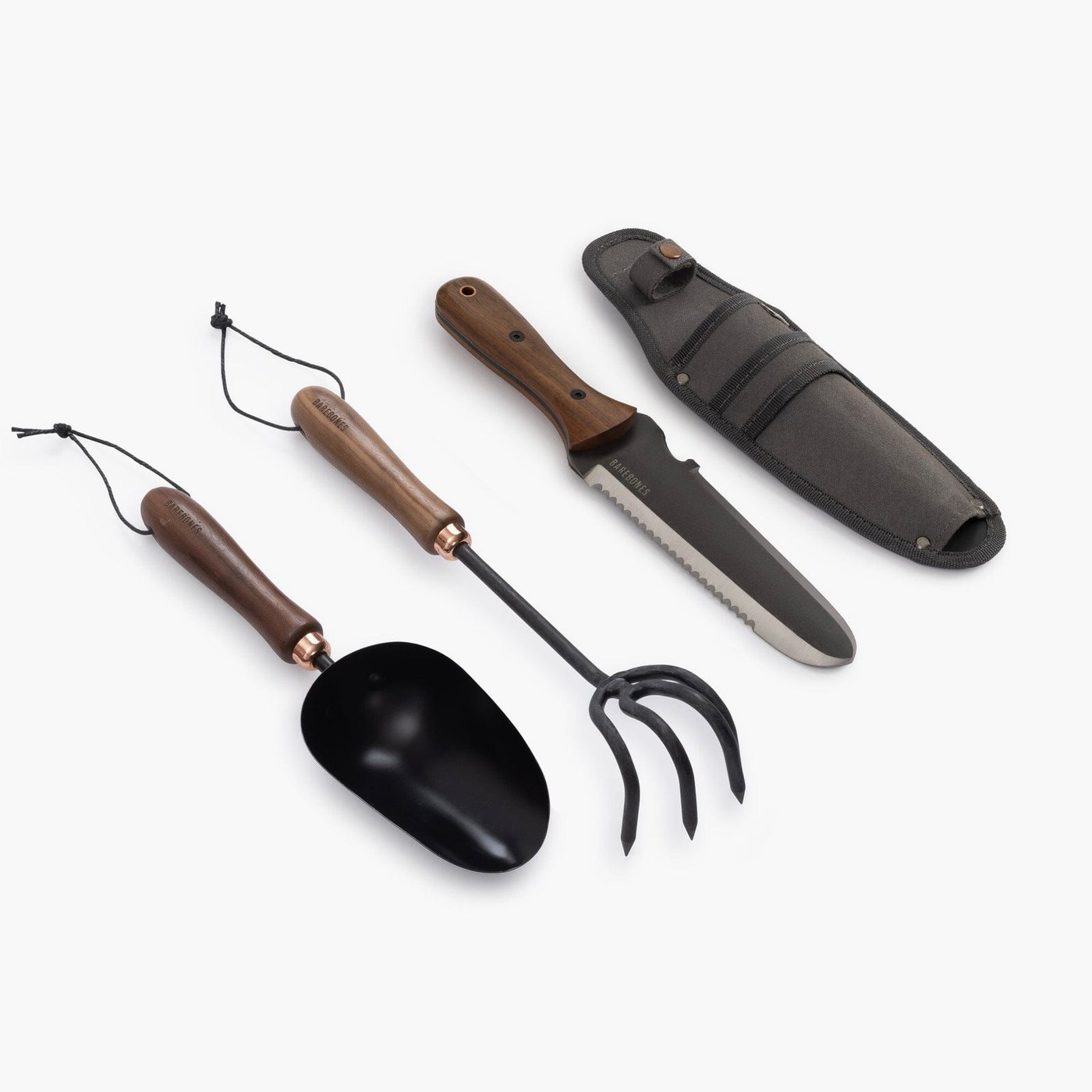 Real garden hand tools from the Barebones Backyard Gardener Set